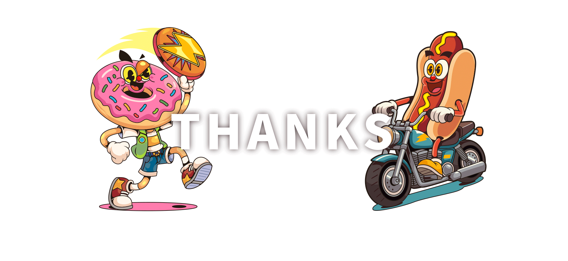 潮流汉堡店插画/矢量插画合集