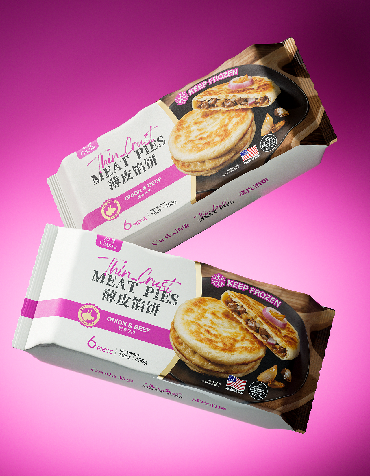 灿香® | 来自洛杉矶的薄皮馅饼 | 包装设计（图ZMzkyMjQyMTgw） - 包装 - 站酷设计师情绪价值品牌设计原创素材 - 站酷ZCOOL