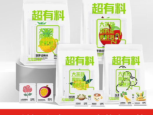 超有料系列水果茶包装设计