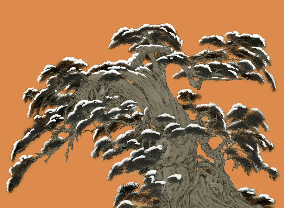 纪保超数字绘画单元素材拼合法实例(动图演示)