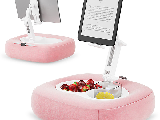 亚马逊粉色手机支架抱枕主图和a+