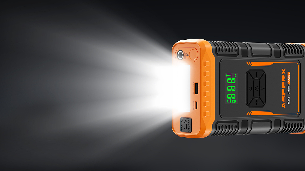 ASPERX 充气泵启动器 二合一视频渲染