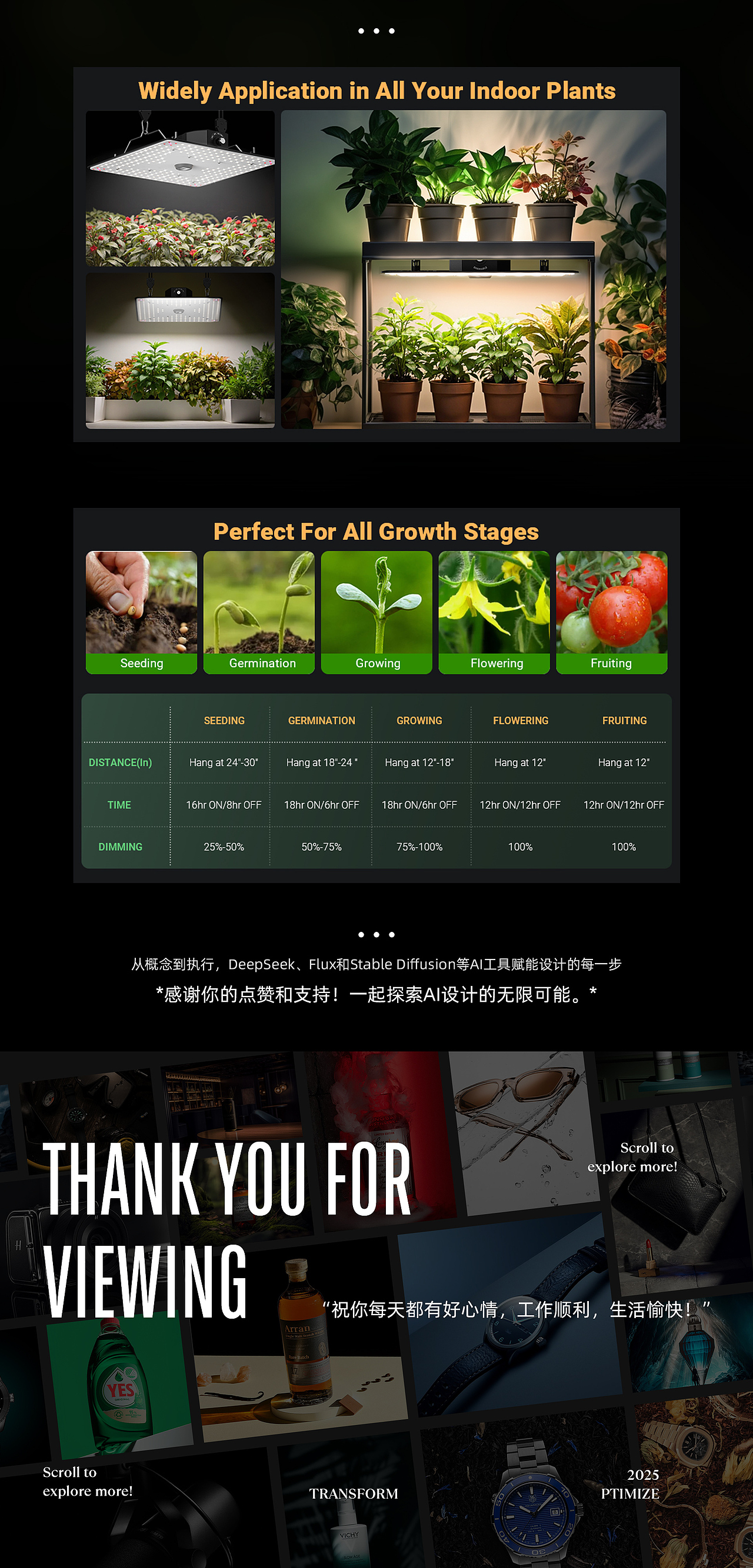 鑫雨AIGC设计分享|户外串灯 & 植物灯产品视觉呈现