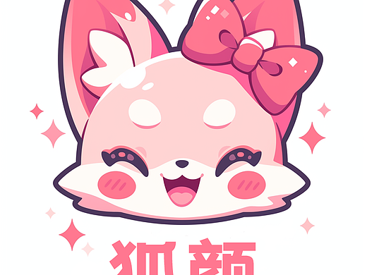粉色可爱小狐狸