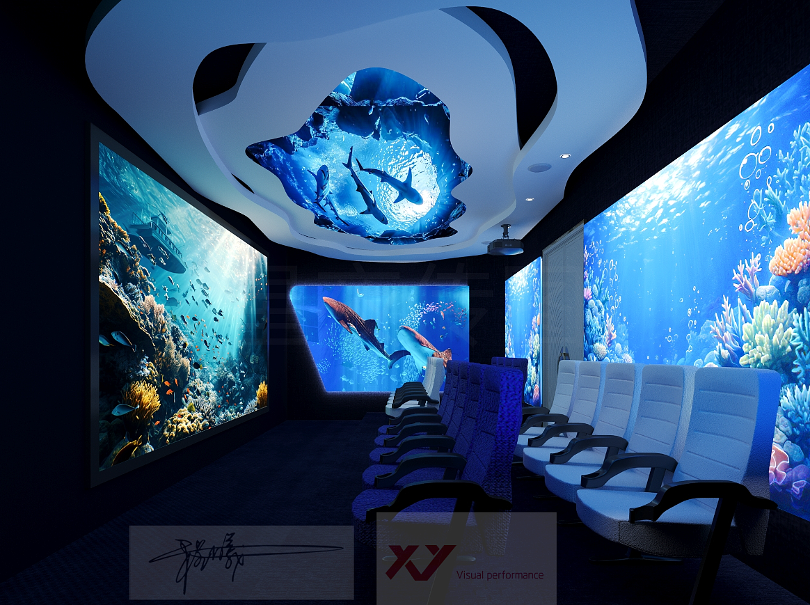 蓝色系海洋馆