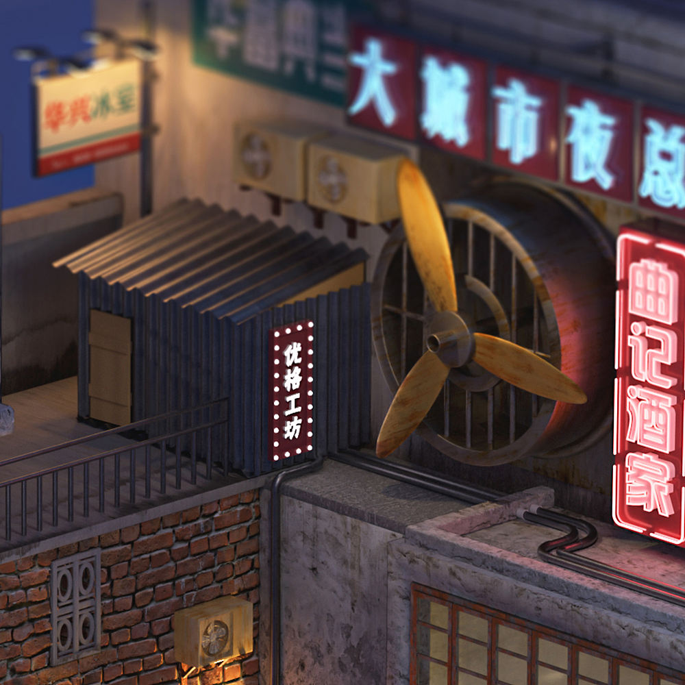 长沙印象【文和友】| 等距3d场景（图ZMzkyMjg0NTMy） - 场景 - 站酷设计师Rookkkie原创素材 - 站酷ZCOOL