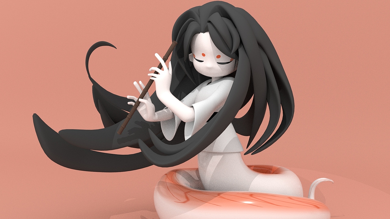 【九歌·山鬼】潮玩IP设计|3D建模