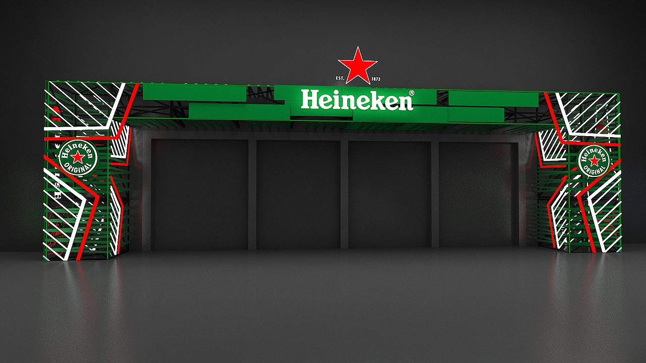 喜力啤酒发布会（图ZMzkyMjg4MTky） - 场景 - 站酷设计师三维设计师Him原创素材 - 站酷ZCOOL