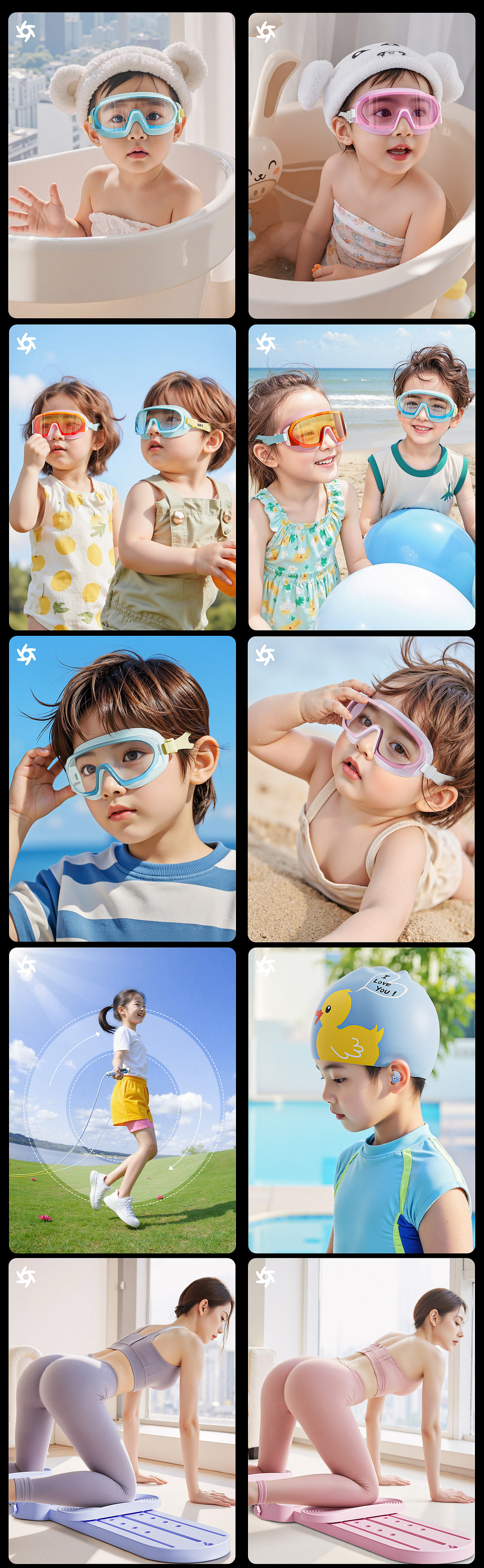 (近期工作小节)泳镜、跳绳、骑行眼睛、头盔AI渲染