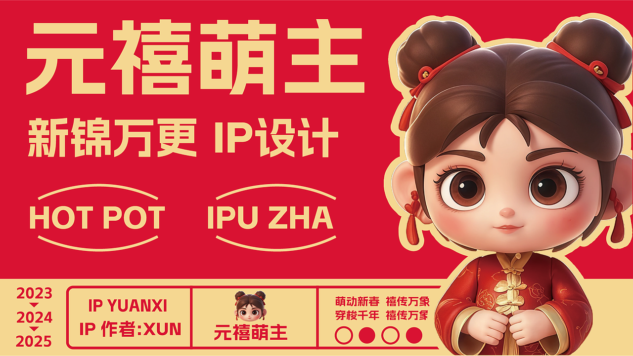 春节潮玩IP设计《元禧萌主》