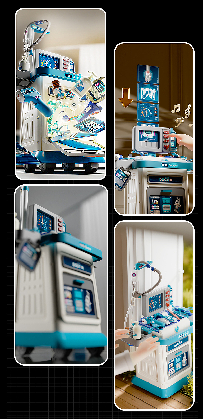 儿童玩具电商详情页 - 医疗过家家推车玩具