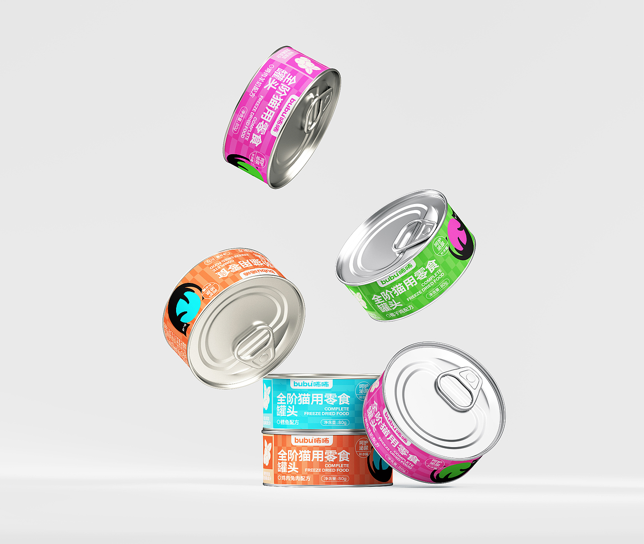 BUBU咘咘-宠物猫粮品牌设计|包装设计