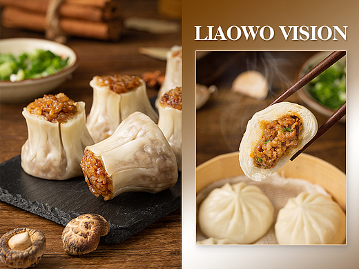 餐食饮品 | 花卷小笼包烧麦早餐拍摄 x LIAOWO VISION