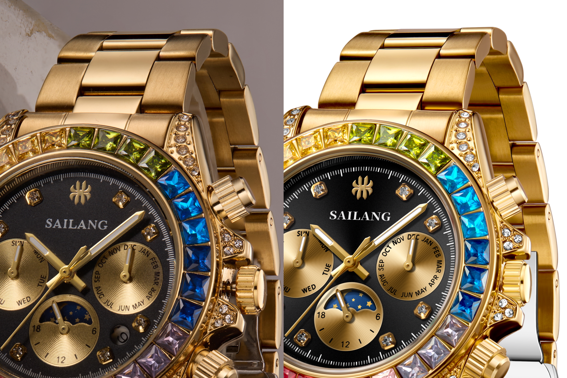 sailang 彩虹圈金表精修:在 ps里复刻闪耀