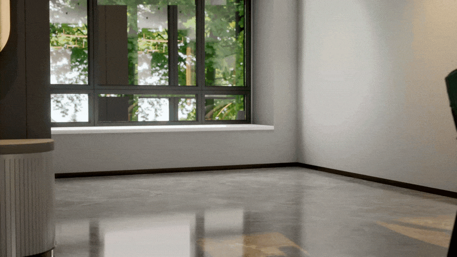 餐厅从毛坯到软装,室内家装图形动画演示2 !