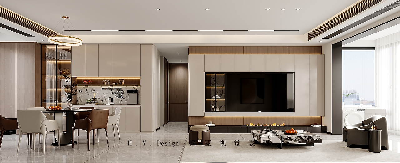 这个电视背景墙储物功能满满的