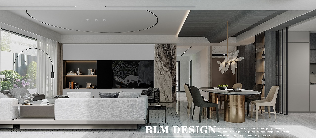 别墅 黑白灰 纯色简约风 渲染案例