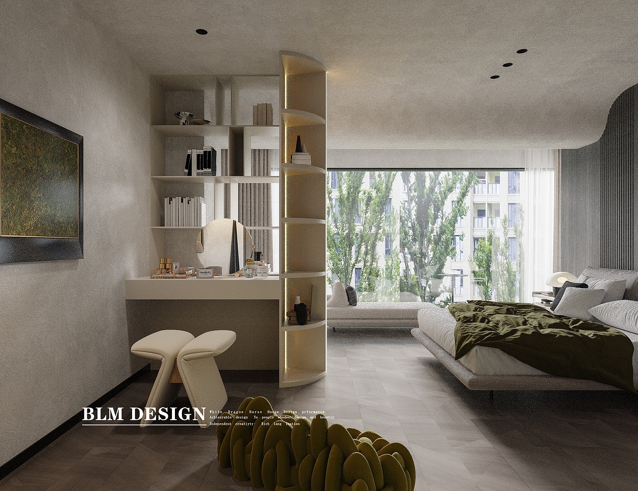 别墅 黑白灰 纯色简约风 渲染案例