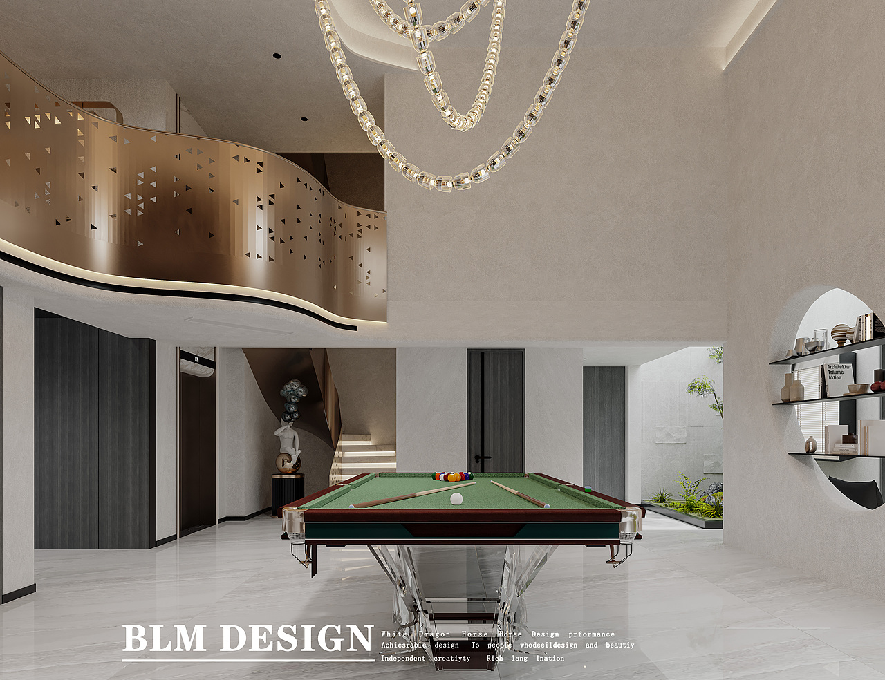 别墅 黑白灰 纯色简约风 渲染案例