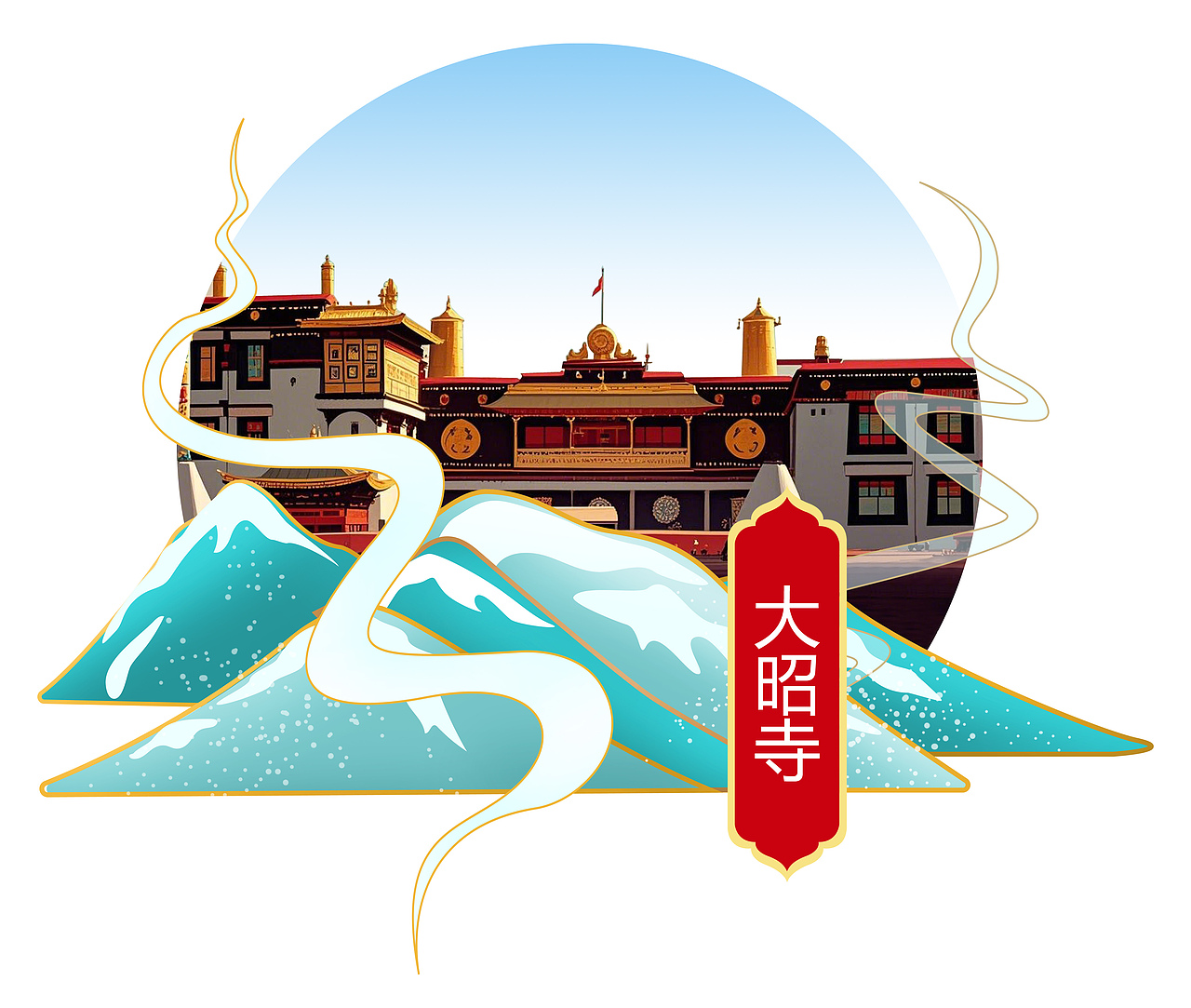 文创产品/西藏自治区景点卡通UI设计知城文化（图ZMzkyMzQyMzIw） - IP形象 - 站酷设计师核美品牌策划设计原创素材 - 站酷ZCOOL