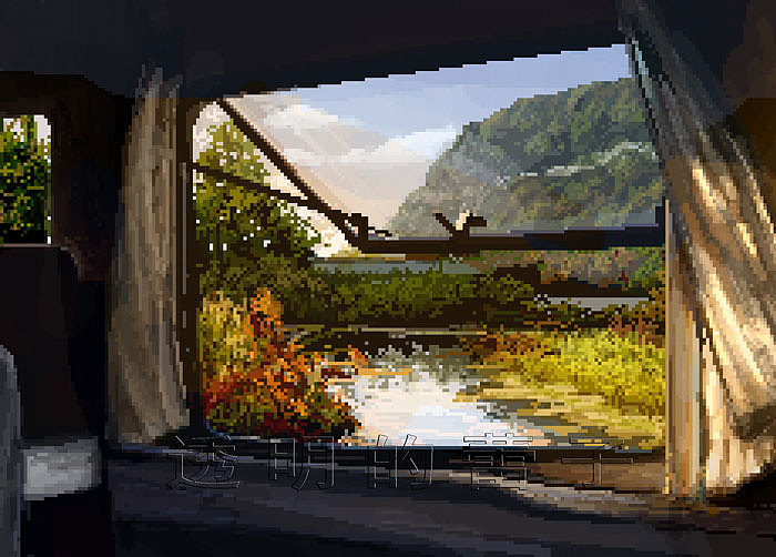 窗外（图ZMzkyMzU3Mjg0） - 像素画 - 站酷设计师透明的蕾子原创素材 - 站酷ZCOOL