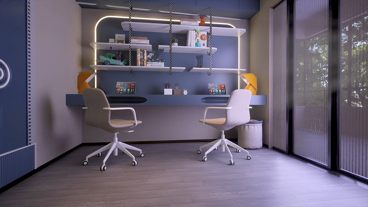 儿童房软装,室内家装图形动画演示3 !