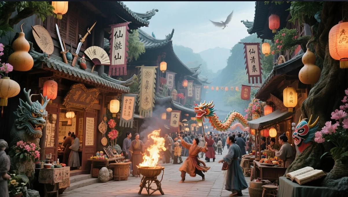 民俗主题街区场景