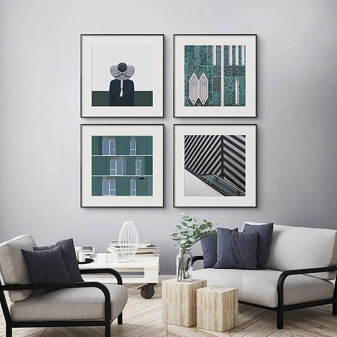 平行艺术|一组家居四联小画分享