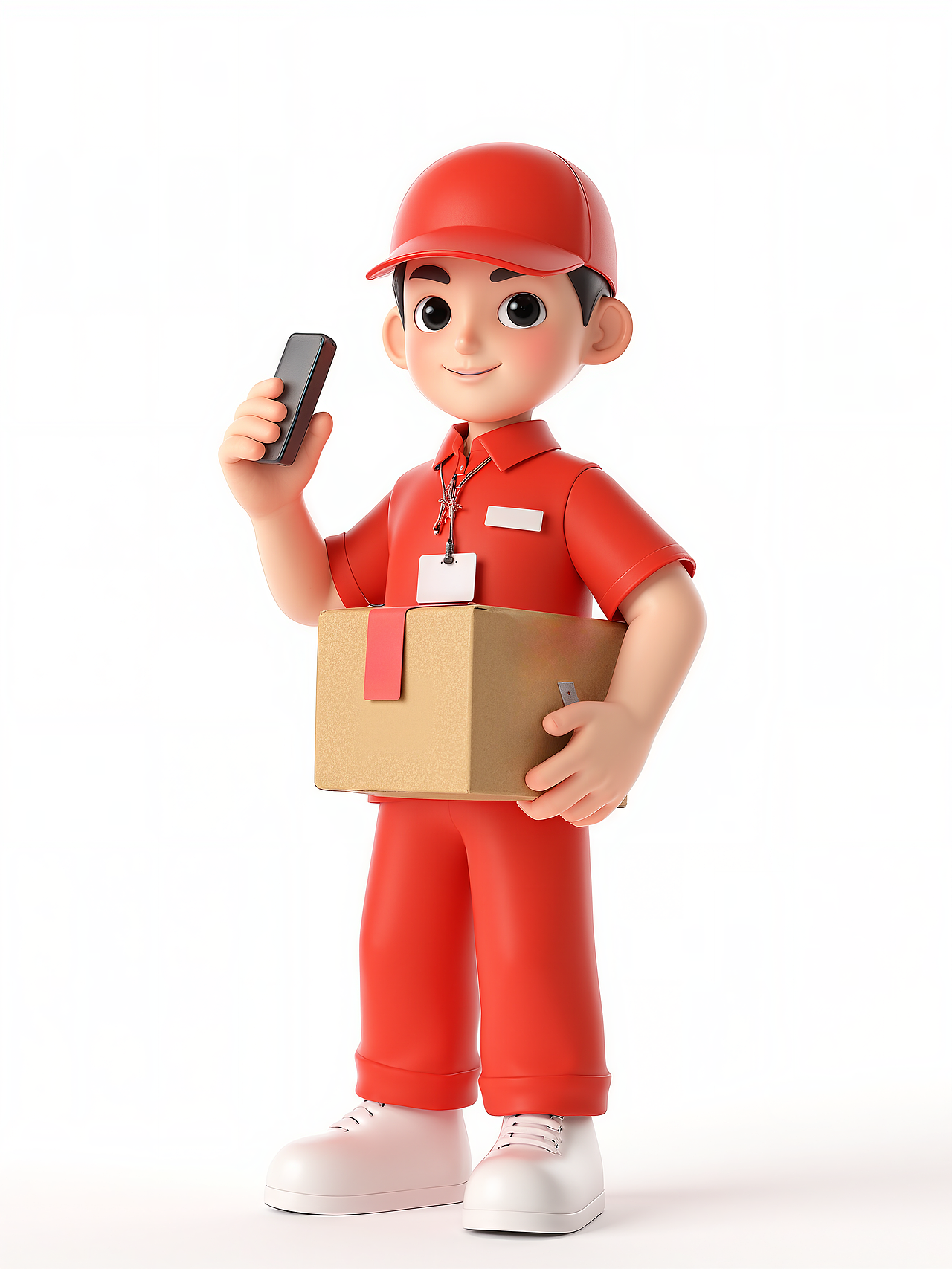 3D卡通风格快递员角色集合