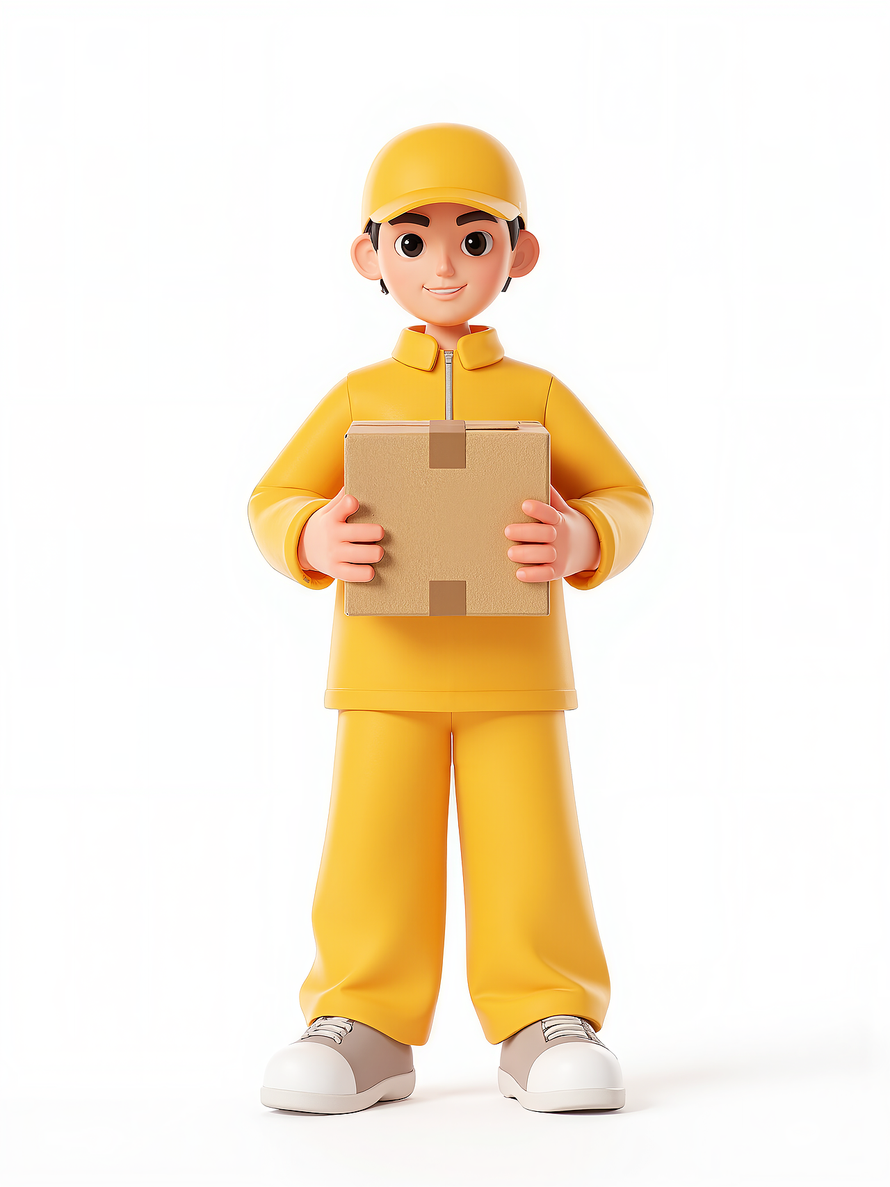 3D卡通风格快递员角色集合