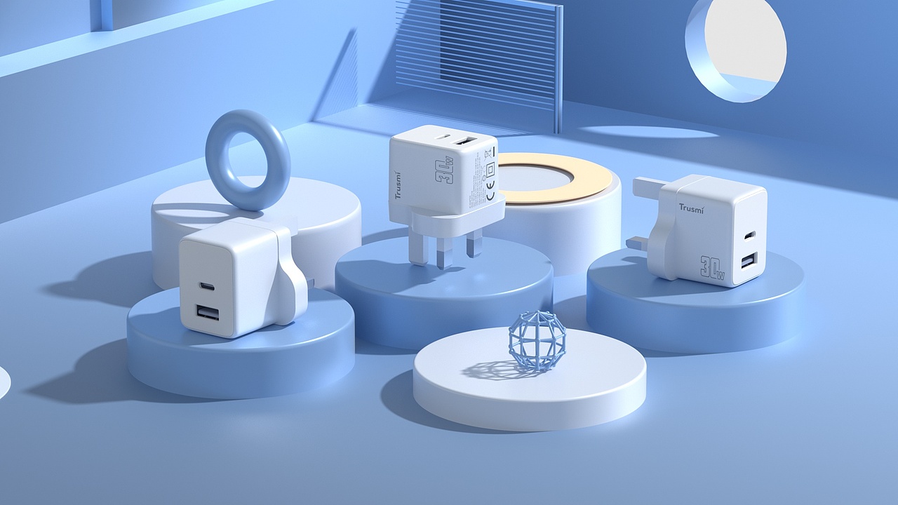 充电器 渲染视频