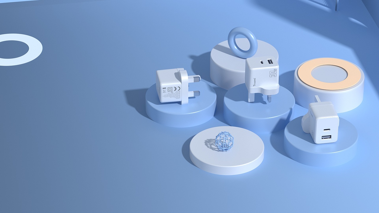 充电器 渲染视频