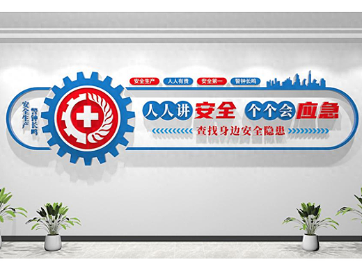 2025年安全生产文化墙方案设计效果图