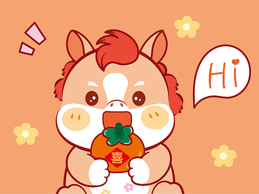 可爱的小马插画卡通图片IP形象