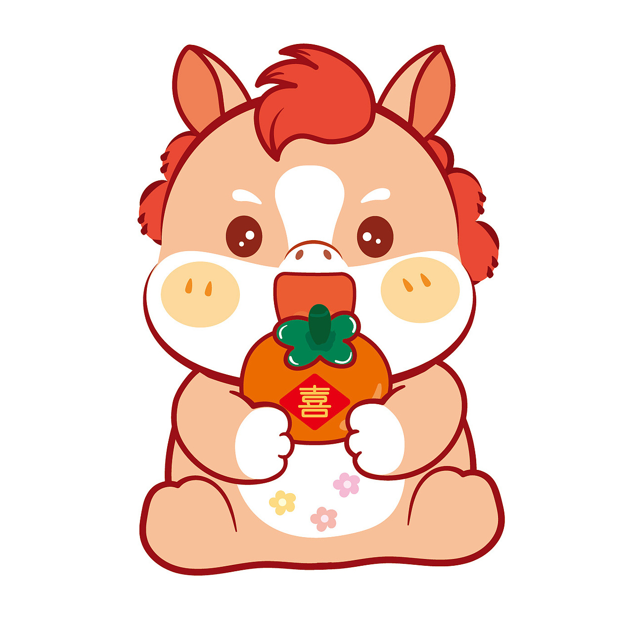 马年IP卡通形象插画图片表情包设计