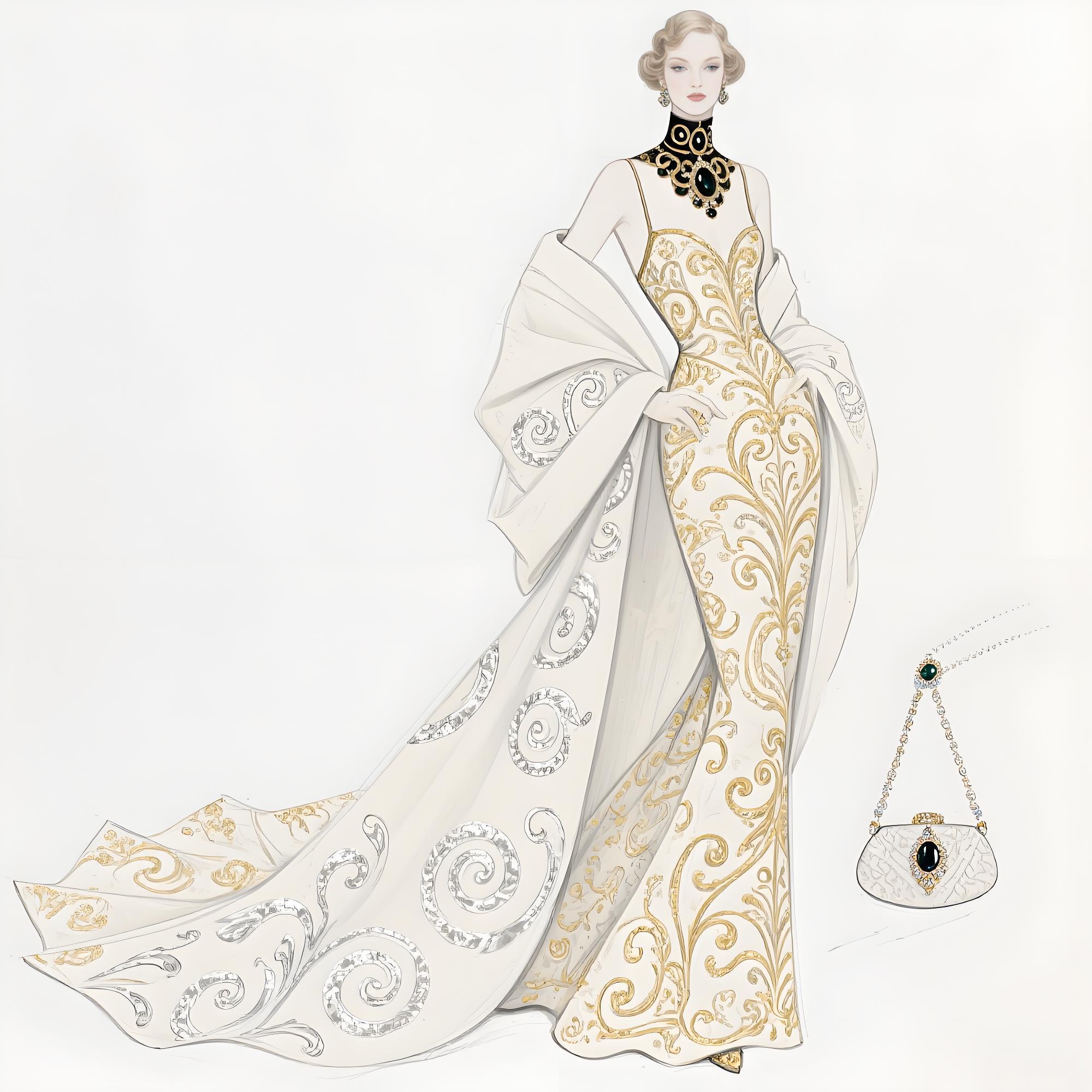 洛可可高定礼服手稿：羊皮卷上的时空褶皱（图ZMTUxMjg3MjQ=） - 观点 - 站酷设计师欲阳城原创素材 - 站酷ZCOOL