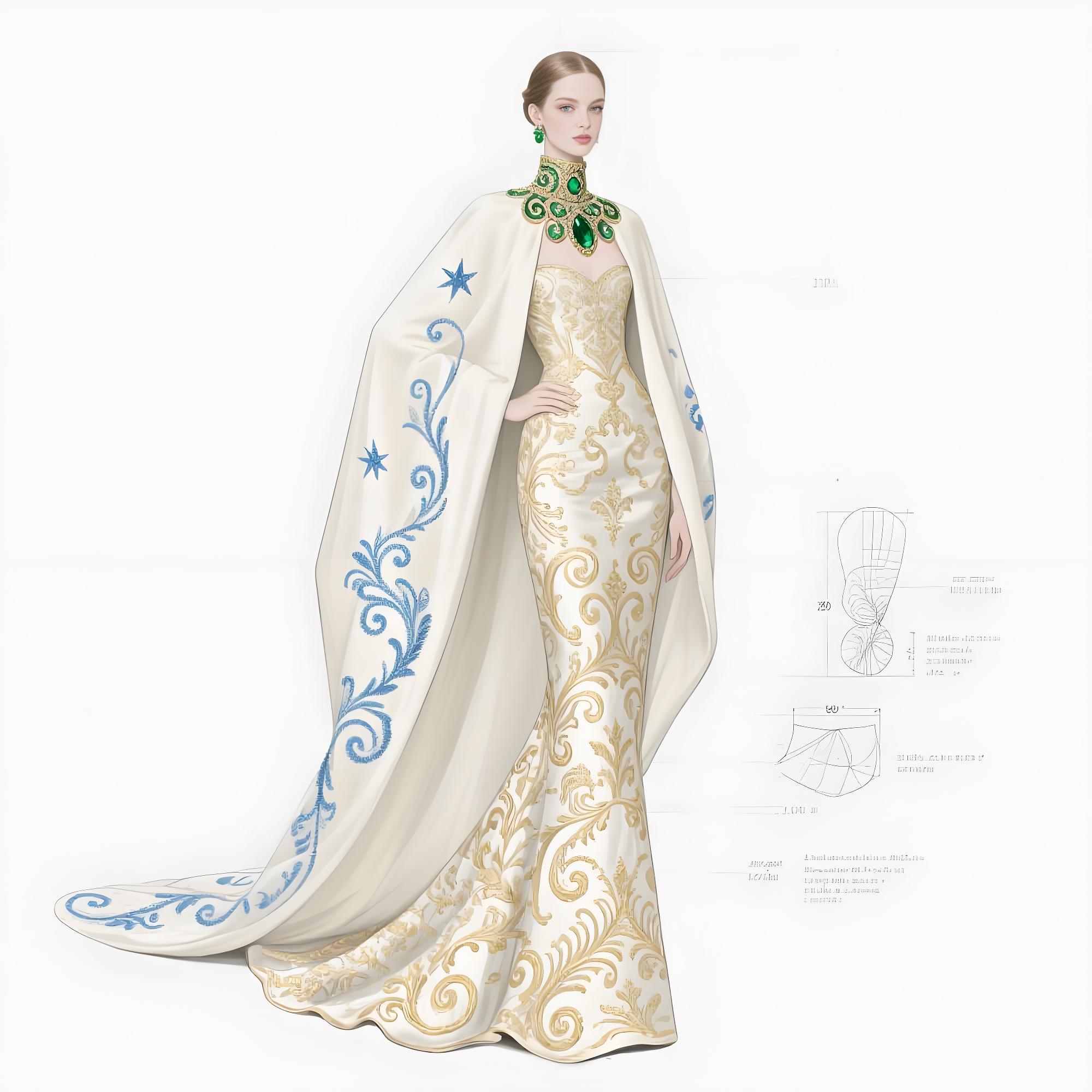 洛可可高定礼服手稿：羊皮卷上的时空褶皱（图ZMTUxMjg3Mjg=） - 观点 - 站酷设计师欲阳城原创素材 - 站酷ZCOOL