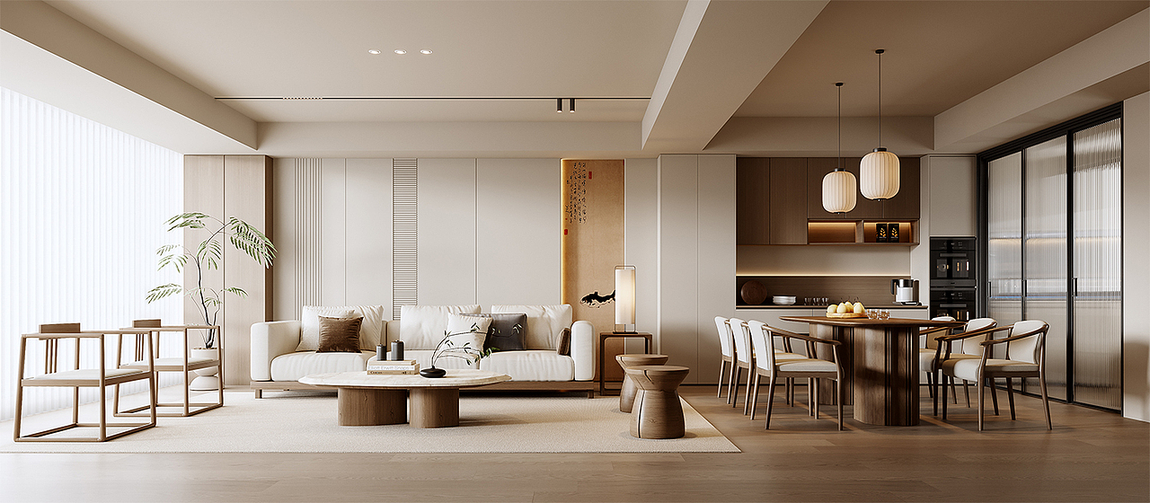 中古风客餐厅效果图表现