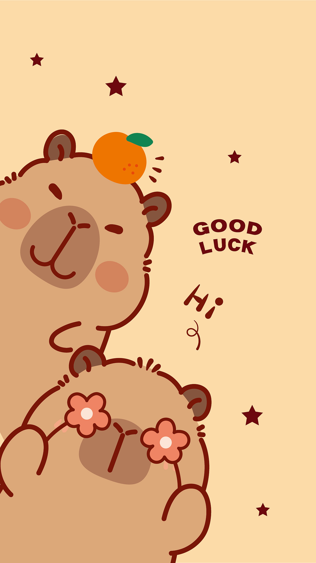 卡皮巴拉卡通壁纸IP卡通形象插画手机壳高清壁纸