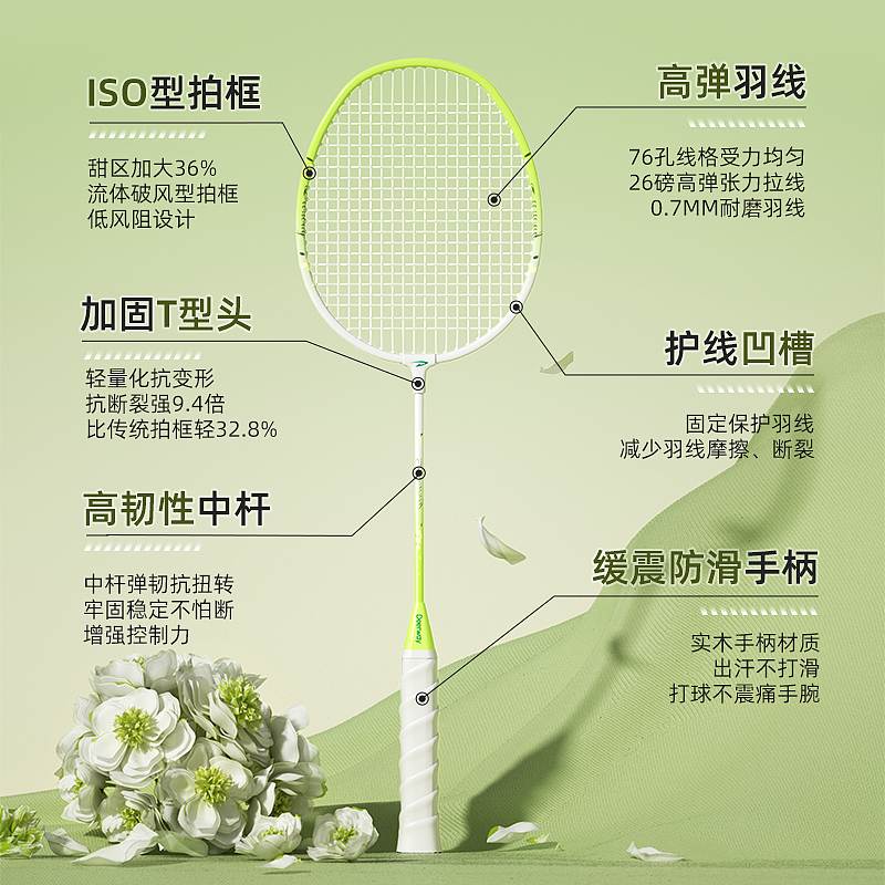 工作记录 羽毛球拍 建模渲染 详情 主图