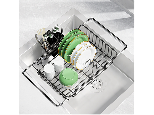 Retractable drain rack--可伸缩沥水架