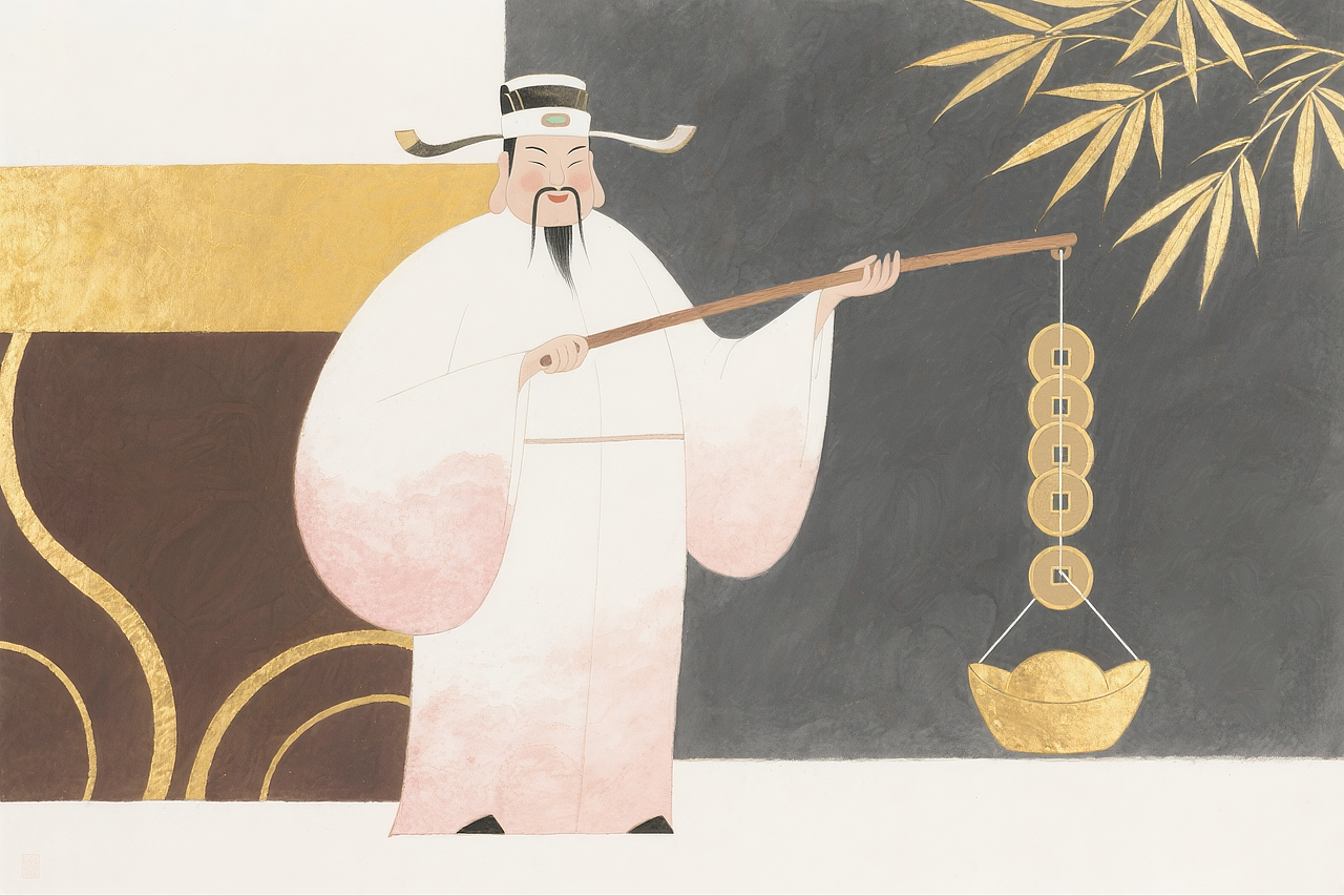 《五路财神》中国原创绘本1（金木水火土财神爷）