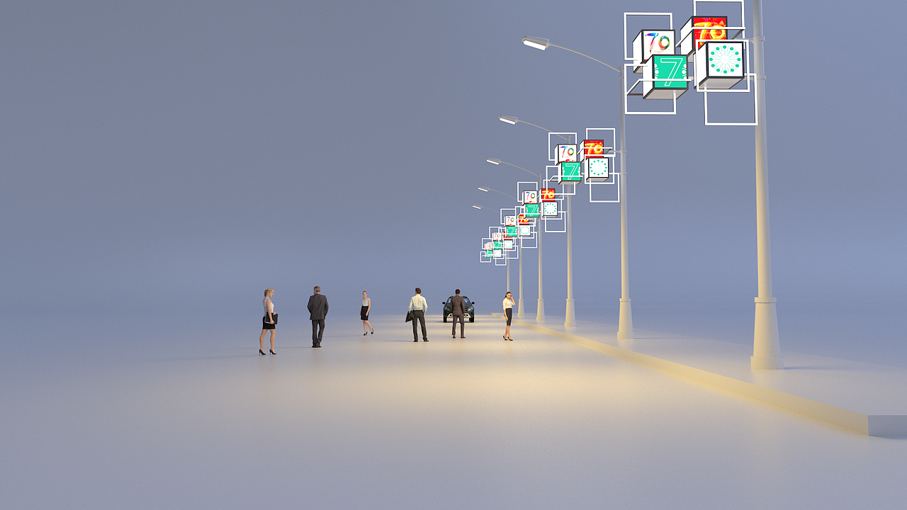 国庆70周年,北京西山路灯景观