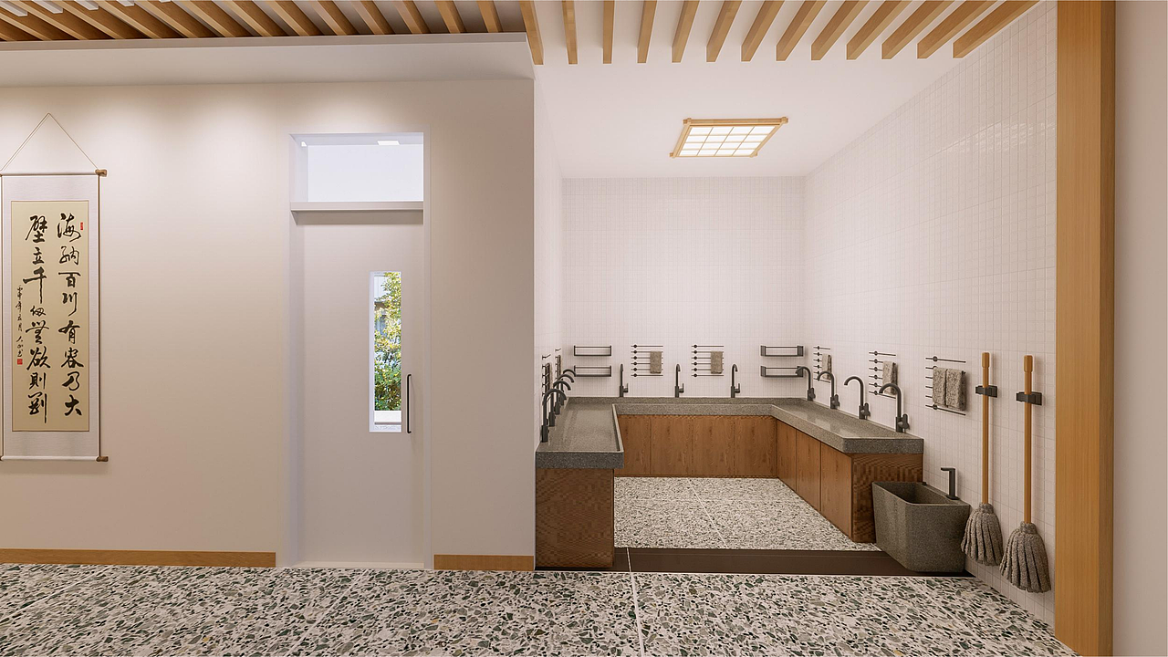 某学校书法走廊设计