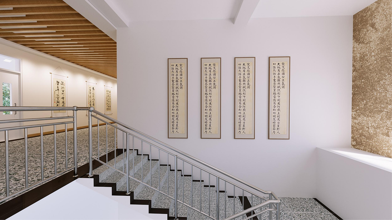 某学校书法走廊设计