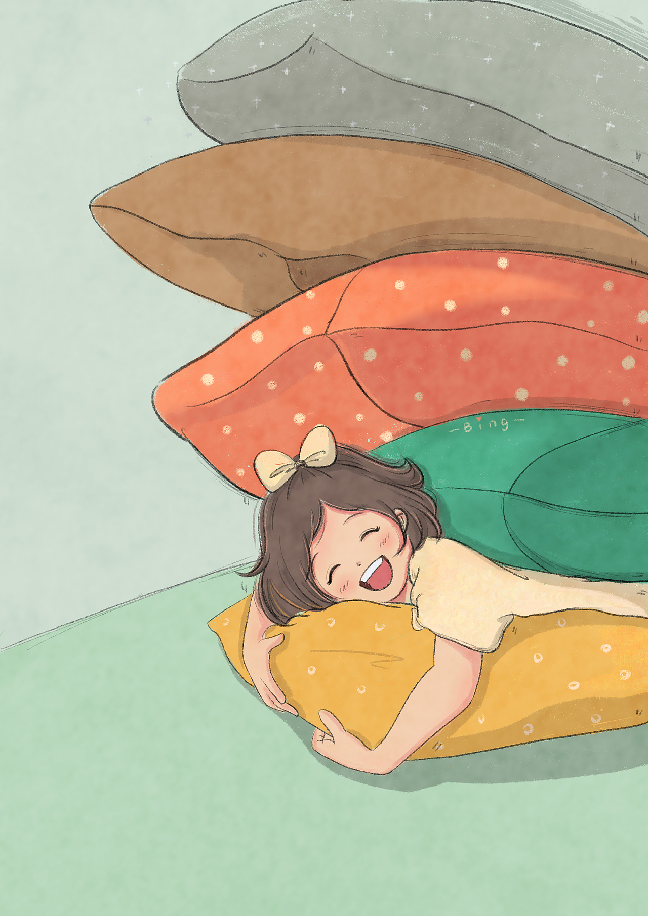 原创治愈插画,治愈—自愈~