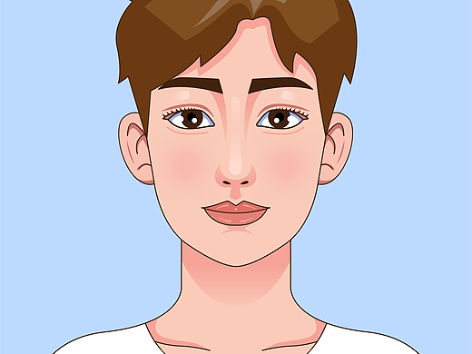 医疗 医美插画 男孩正颜