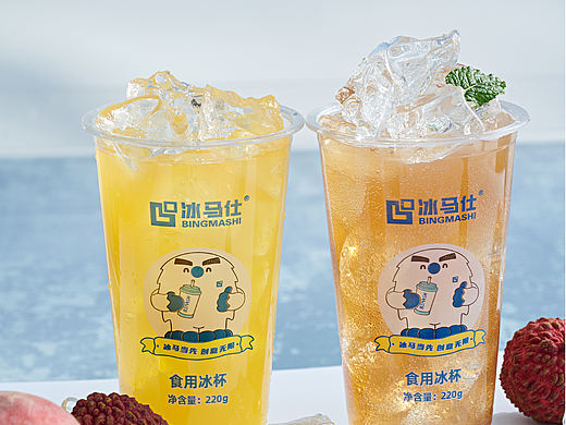 产品，饮品 冰杯拍摄