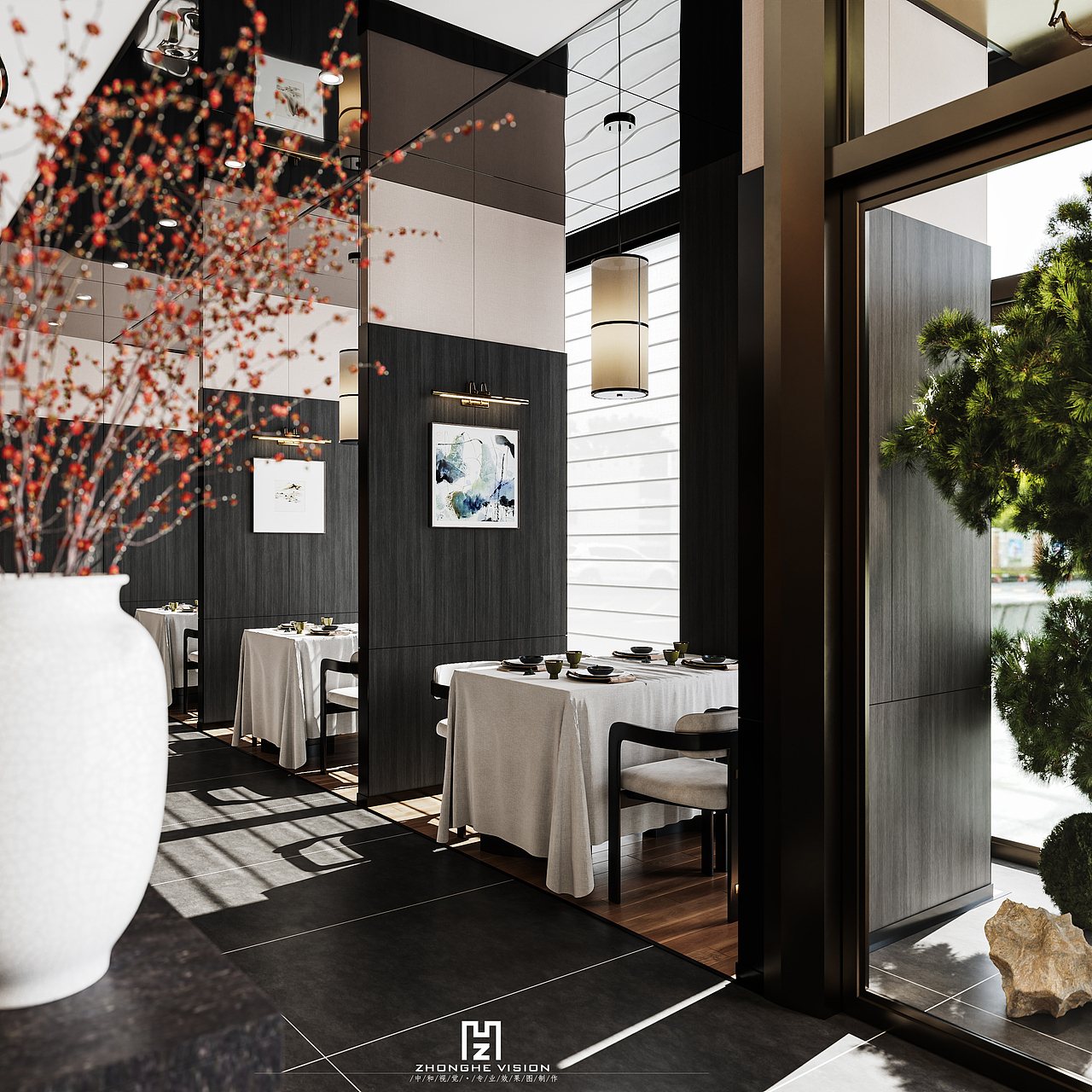 餐饮空间最新渲染（图ZMzkyNTIzNDg0） - 酒店餐饮设计 - 站酷设计师篱笆外原创素材 - 站酷ZCOOL