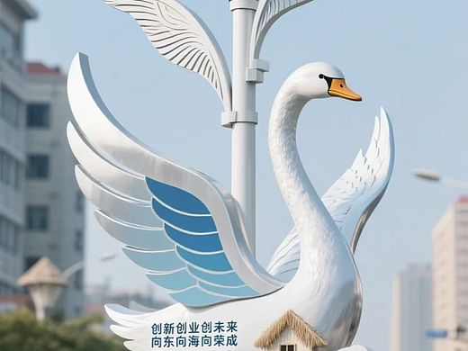ai生成路灯杆异形文化灯箱